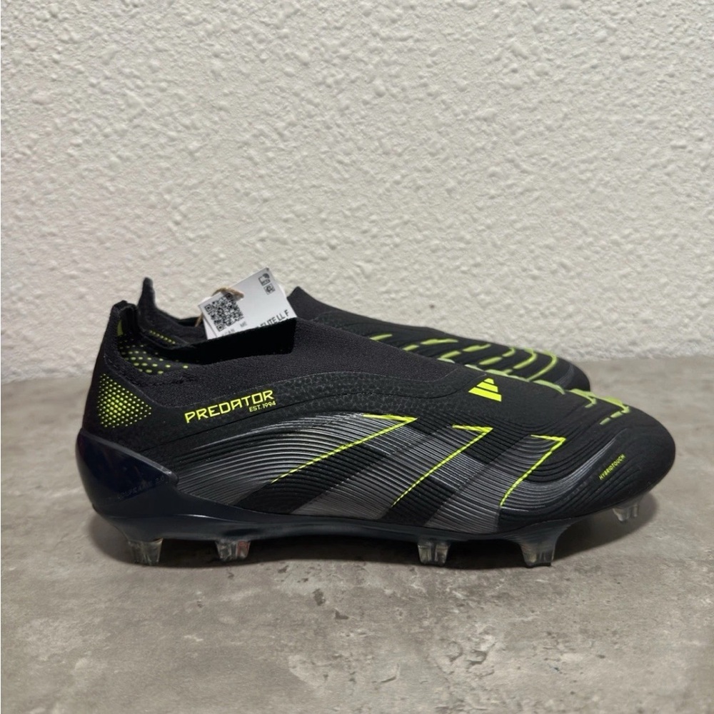 Adidas Predator Elite Laceless FG Electric Stealth Pack JI1078 Men Sz 6.5 Black